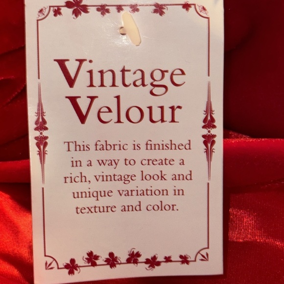 PajamaGram Womens Red Velour Robe | Full Length | Wrap Tie Sz L NWT - Picture 6 of 6